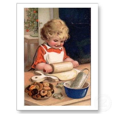 vintage_christmas_girl_baking_cookies_postcard-p239209788250867033baanr_400